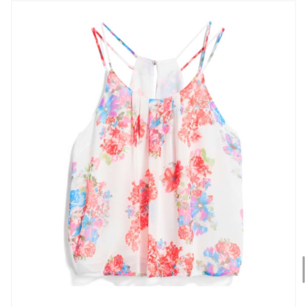 White floral tank